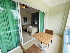 Outdoor dining - Spectacular 2BDRM beachfront Cabarete condo. Steps to nightlife & vibrant Comm, (Cabarete)