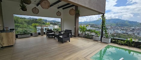 Appartement, 1 chambre, accessible aux personnes à mobilité réduite, patio | Piscine