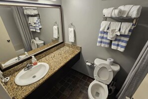 Hair dryer, towels - Renovated Oceanview King Unit – 8th Floor, Landmark Resort (Myrtle Beach)