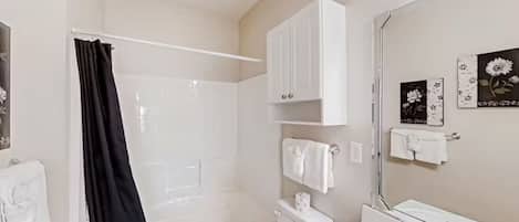 Hair dryer, towels