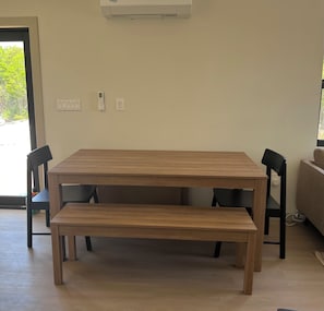 Dining - Serene Waterfront 2-bedrm in New Bight, Gazebo and Kayak, near Alvernia food. (Freetown Settlement)