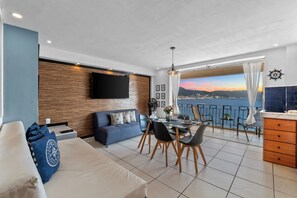 Deluxe Apartment, Sea View | Living area - Sun Scape by Monyxbnb (Puerto Vallarta)