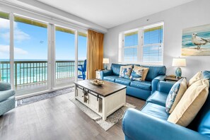Condo, Multiple Beds (Celadon 409- Champagne Sunsets) | Living area - Celadon 409- Champagne Sunsets (Panama City Beach)