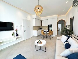 Apartamento, 2 habitaciones, terraza | Zona de estar