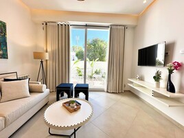 Apartamento, 2 habitaciones, terraza | Zona de estar