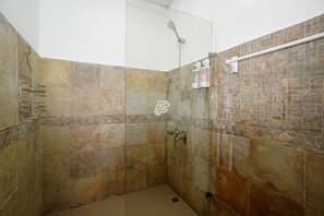 Shower, hair dryer, towels, soap - Beach Paradise: 2-bedroom condo in delightful Las Terrenas with AC (Las Terrenas)
