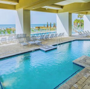 Indoor pool, outdoor pool - Modern Oceanview 2BR/2BA suite on Myrtle Beach boardwalk (Myrtle Beach)