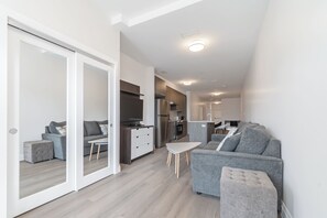 Living area - Unit 5 - Modern Fully Furnished 1 Bedroom Apartment (Toronto)