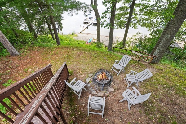 Backyard | Fire Pit | Surrounded by Trees | Scenic Lakefront
