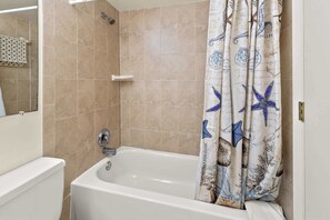 Shower, hair dryer, towels, shampoo - Beachfront Retreat w/Heated Pool & Beach Access (Cocoa Beach)