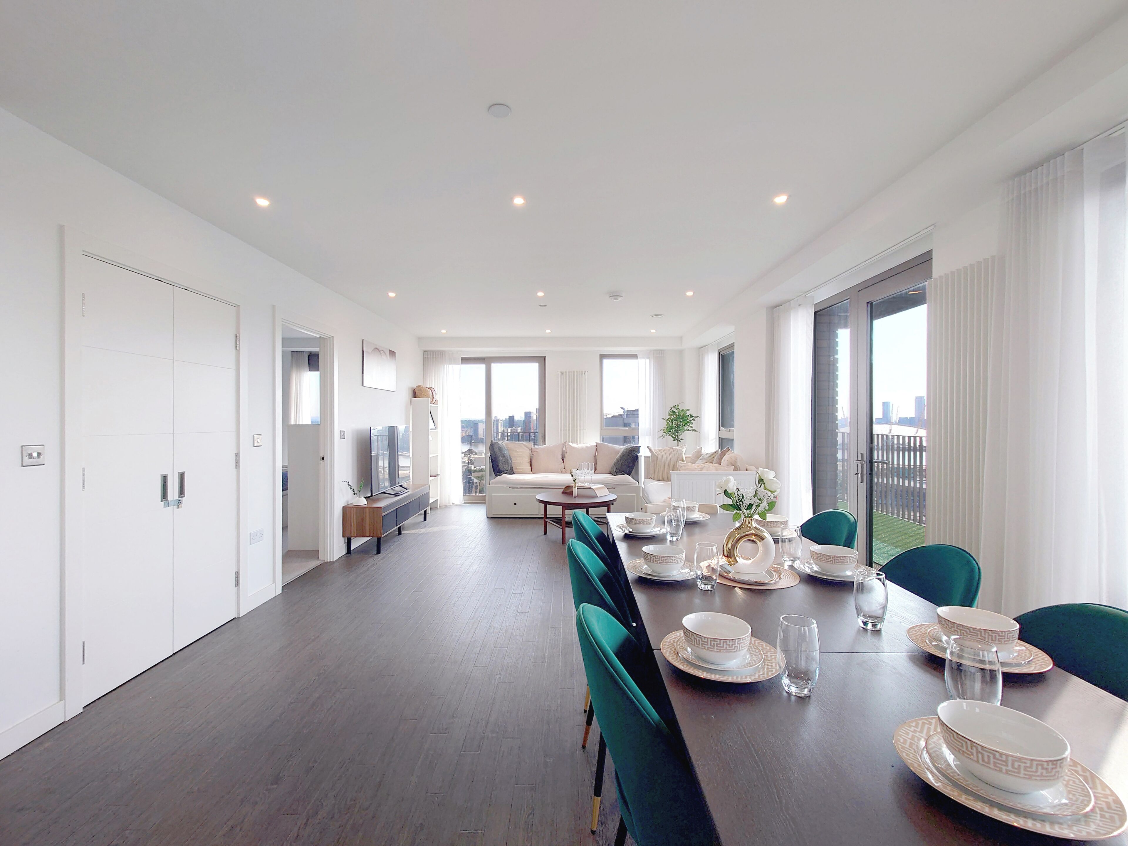 Deluxe Apartment | Living area | 50-inch LED TV with digital channels, Netflix, streaming services