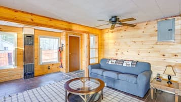 TV, fireplace, computer monitors