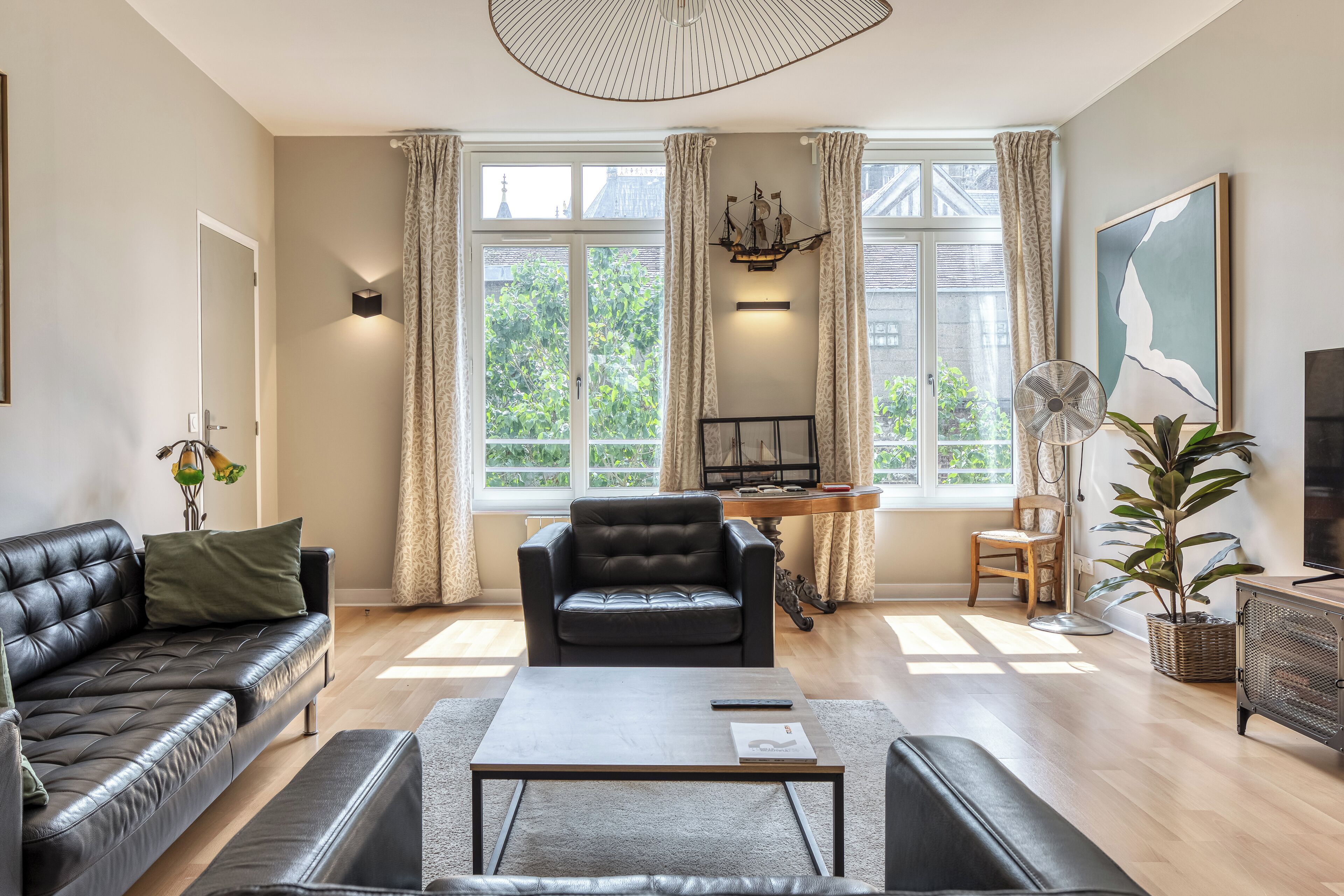 Departamento Prestigio, 2 habitaciones, para no fumadores, vista al jardín (Appartement L'Astrolabe) | Área de sala de estar