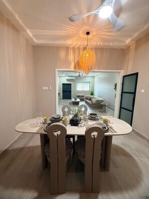 Dining - Nhyira Villas: Beautiful Brand New 2-Bedroom/ 2.5 Bath Apartment in Adenta w/ AC (Adenta)