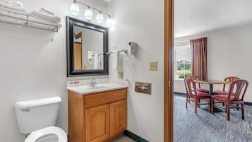 Hair dryer, towels