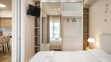 Appartement Supérieur, vue ville | Draps en coton égyptien, literie de qualité supérieure