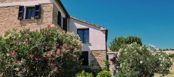 Casale Milleluci - room with private corner overlooking hills 10 min from the sea