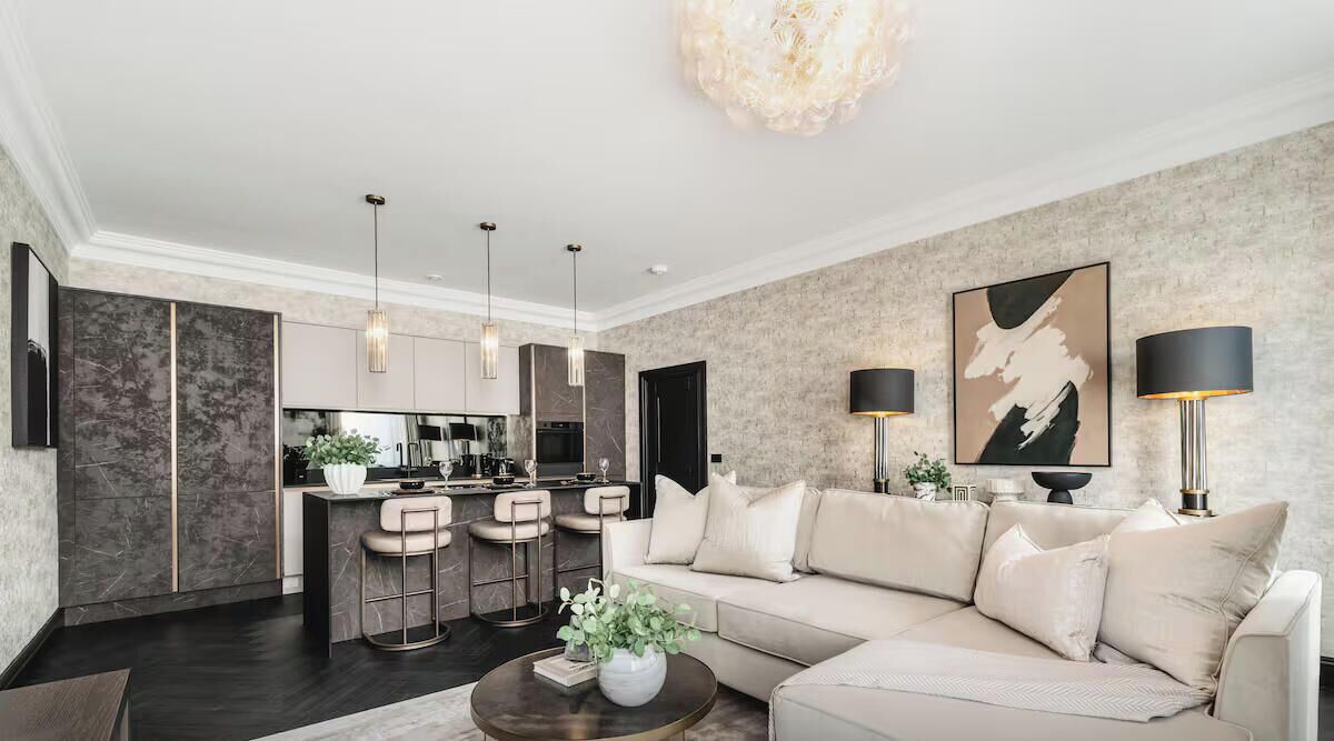 Luxury-Apartment, Stadtblick (1) | Wohnzimmer