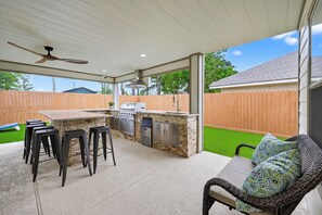 屋外ダイニングエリア