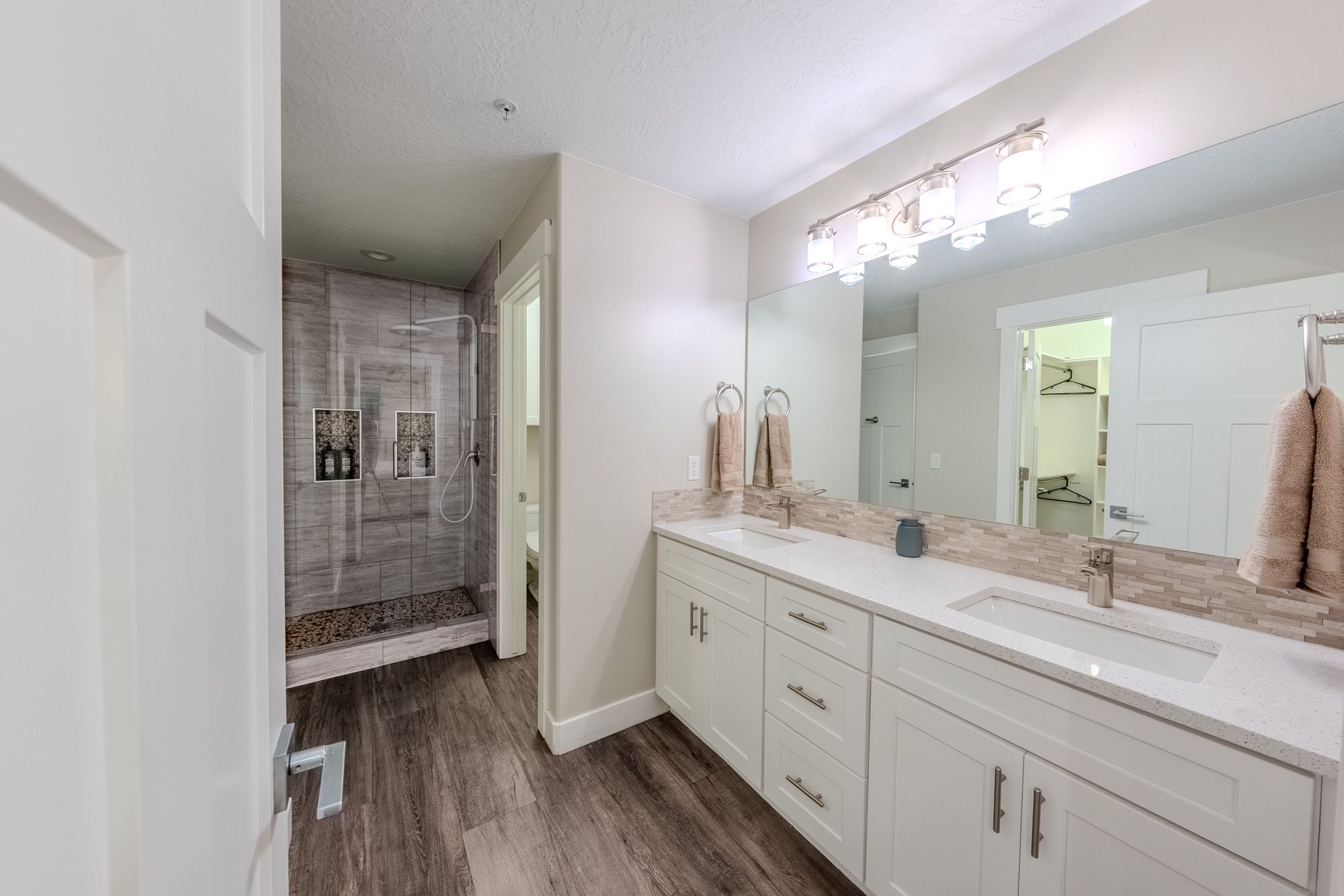 Bathroom with a double vanity