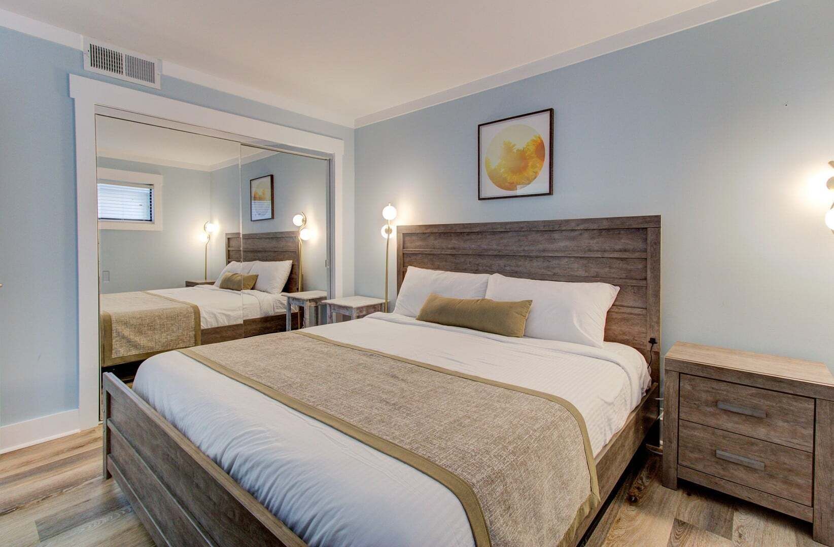 1 slaapkamer, een strijkplank/strijkijzer, gratis wifi, beddengoed