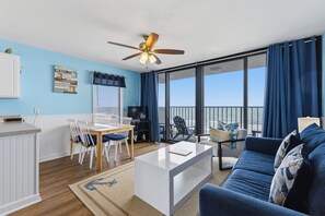 TV - Charming oceanfront 1-bedroom condo, perfect for 4 in Carolina Beach, NC! (Carolina Beach)