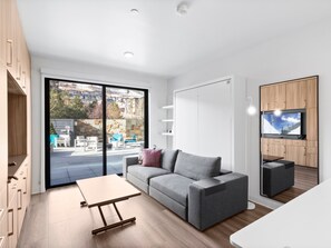 Living area - Canyon Haus 132 | Studio with Patio Access | Mountain View | Pool | Hot Tub (Park City)