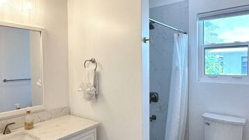 Hair dryer, towels