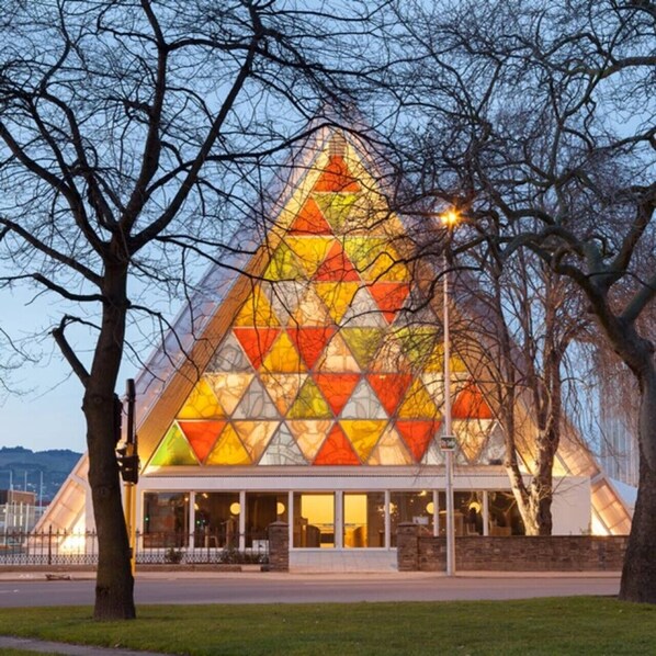 Exterior - Stadium Base + Sunny Courtyard Living (Christchurch)