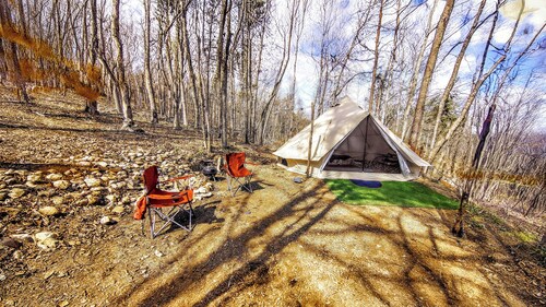 Twilight Timberline Escape Glamping Tent: Quiet, clean & 14 miles from GSMNP!