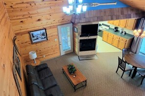 Smart TV, fireplace - Experience comfort in Pigeon Forge at Smoky Mountain Memories, 2 BR cabin with a hot tub. (Pigeon Forge)