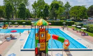 Pool - Mobile home with air conditioning and wooden veranda (Cesenatico)