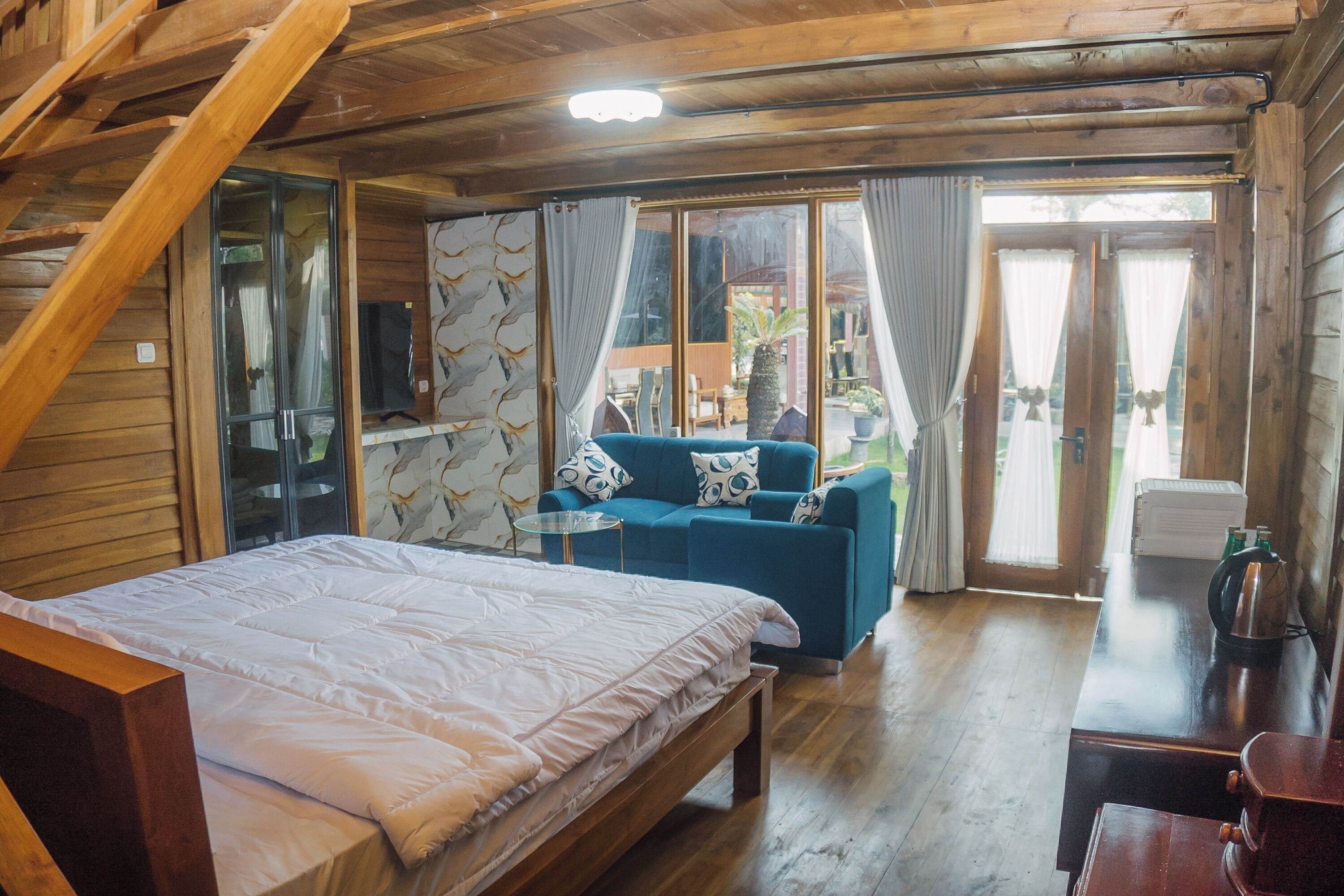 Villa, 1 slaapkamer | Een bureau, een strijkplank/strijkijzer, gratis wifi, beddengoed