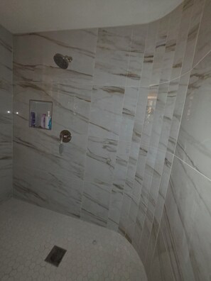 Shower, bidet, towels, soap - Luxury Marble Estate w/Grand Ceilings,Designer Interiors & Elegant Living Spaces (Fountain Hills)