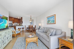 Luxury Condo, Balcony, Ocean View | Living area - Penthouse Oceanview Vistas (Kihei)