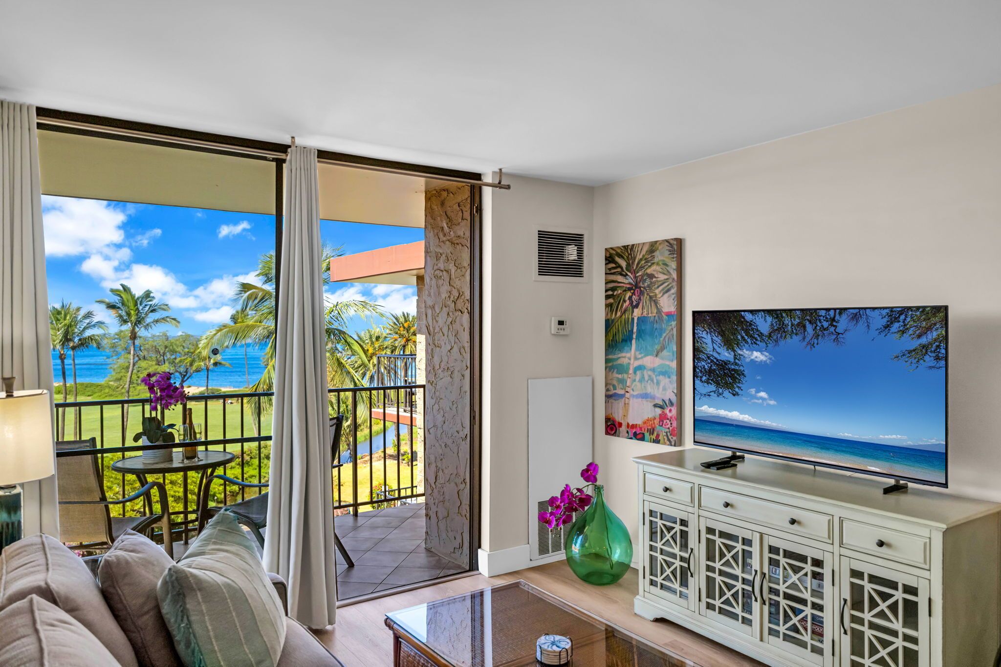Luxury Condo, Balcony, Ocean View | Living area