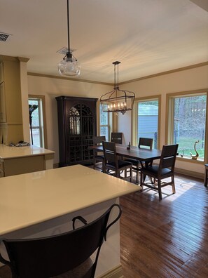 Dining - SECaT Retreat:  Secluded 3-bedroom house in welcoming Holly Lake Ranch with AC (Holly Lake Ranch)