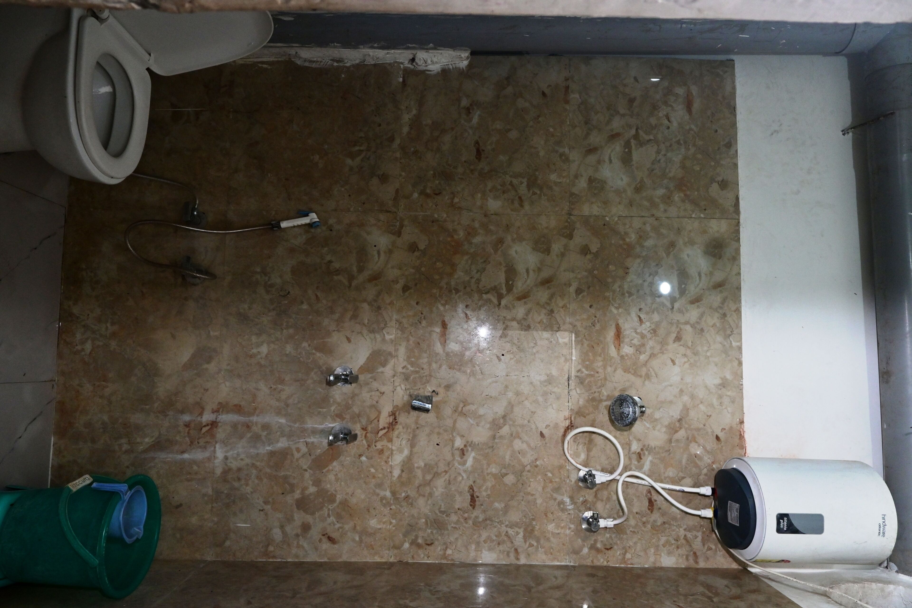Shower, towels, soap, shampoo
