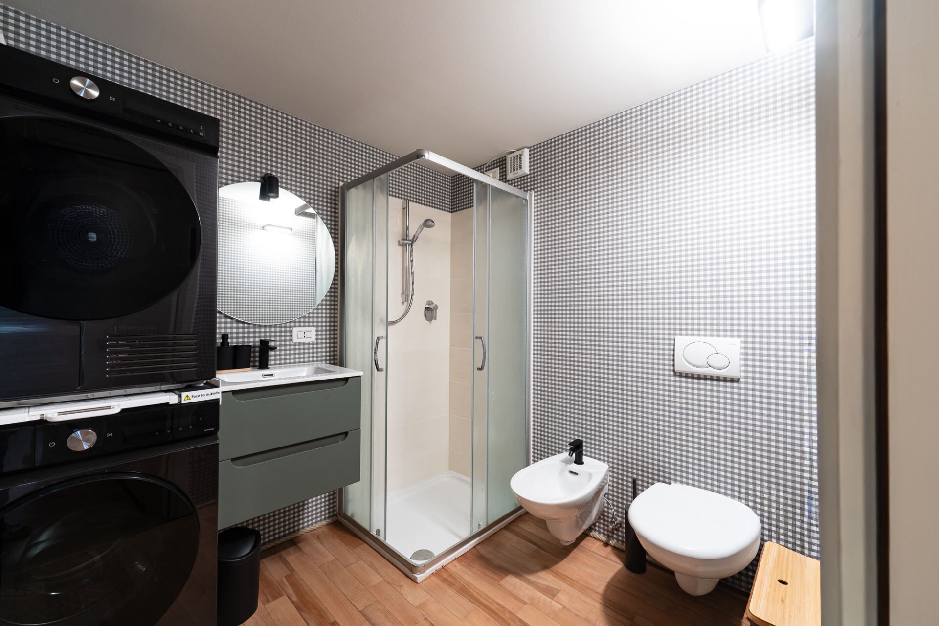 Shower, hair dryer