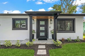 Exterior detail - Cocoa Beach 4BR/2BA Retreat w Heated Pool (Cocoa Beach)