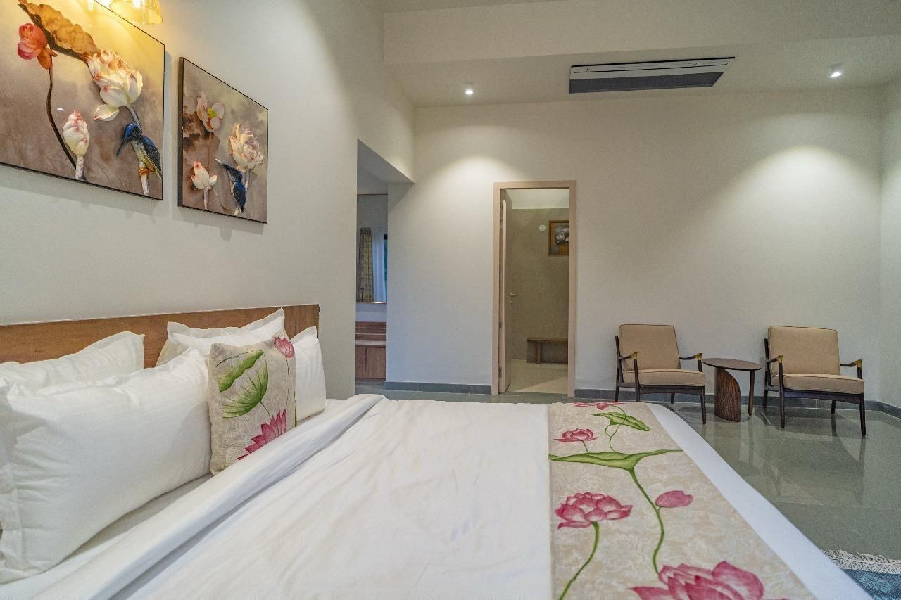 Villa, balcon, vue colline