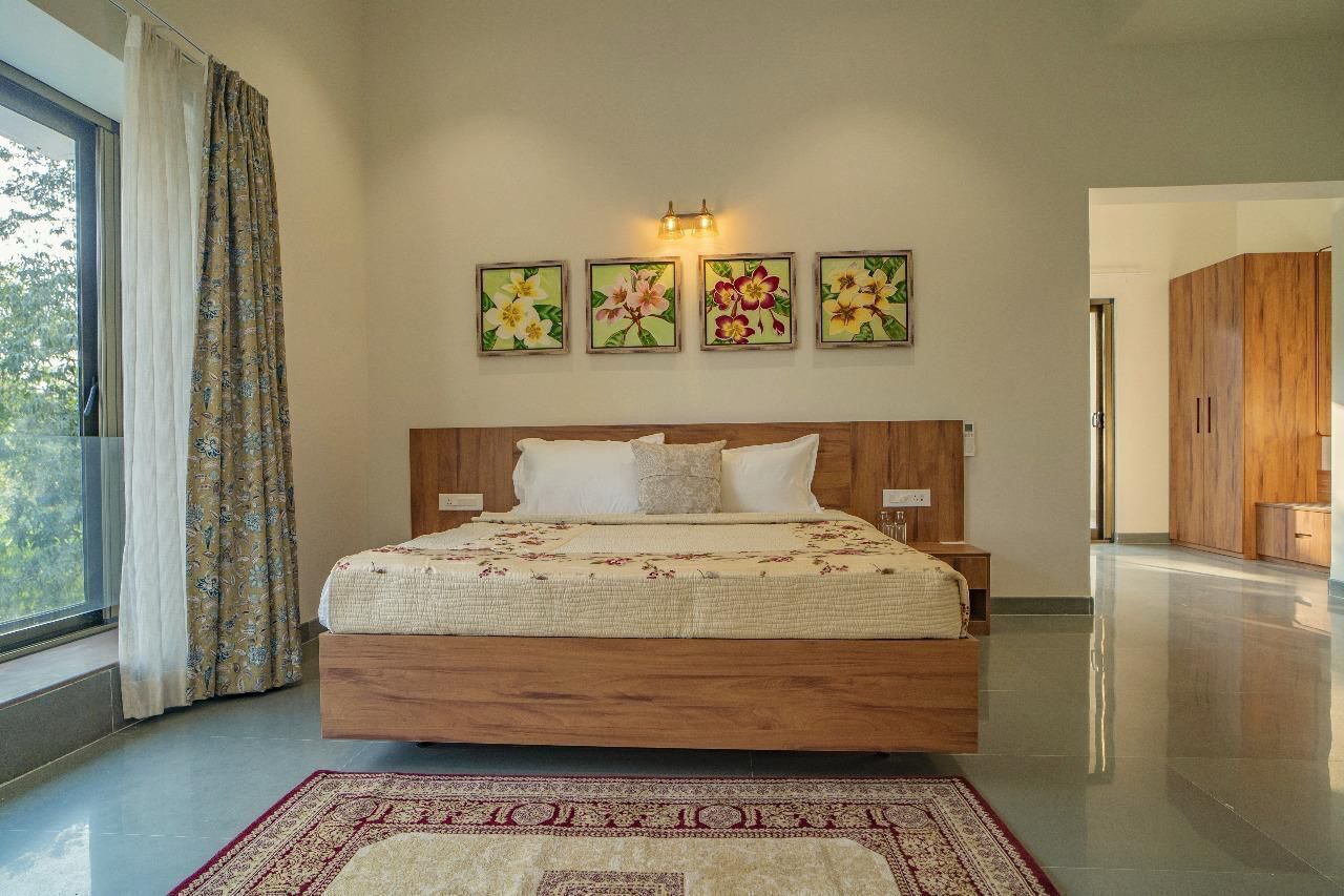 Villa, balcon, vue colline