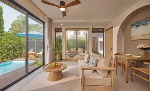 Villa, 2 Bedrooms, Pool View, Beachfront | Living area - Casare On The Beach Villa (Phu Quoc)