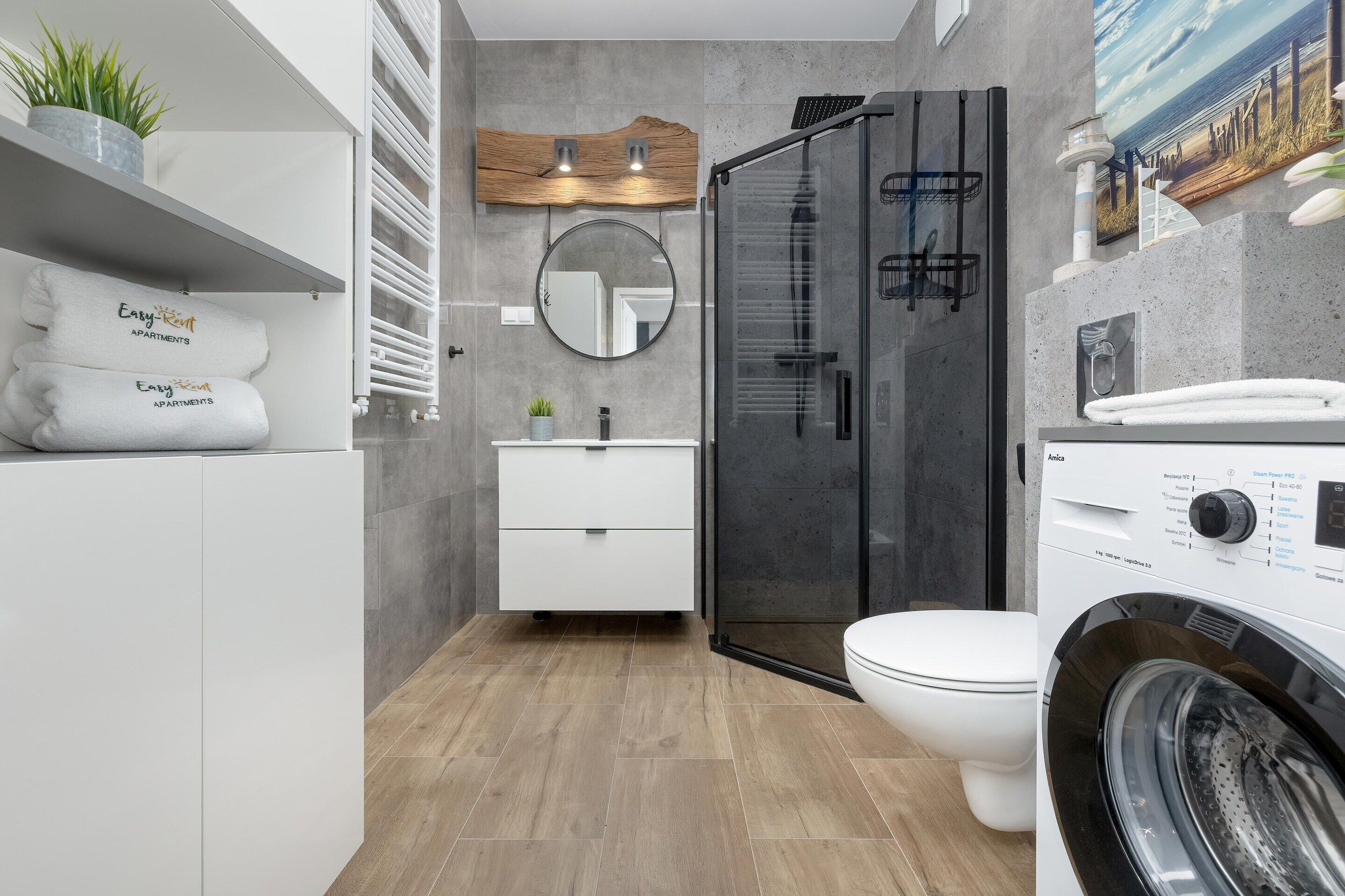 Shower, hair dryer
