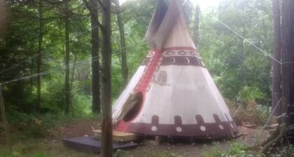 Unique and Off-The-Grid Tipi Rental on Chloe's Lake in Saugerties, New York