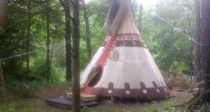 Unique and Off-The-Grid Tipi Rental on Chloe's Lake in Saugerties, New York