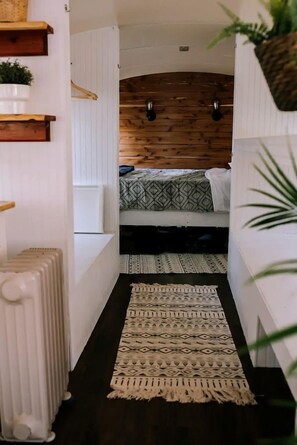Interior - Rustic Bus Accommodation Perfect for Glamping in Missouri (Saint Clair)
