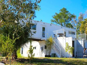 Exterior - Upcycled Shipping Containers Transformed into a Glamping Home for a Unique Florida Vacation (Jupiter)