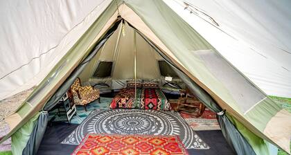 Creekside Glamping Heaven with Comfy Interior in Cosby, Tennessee