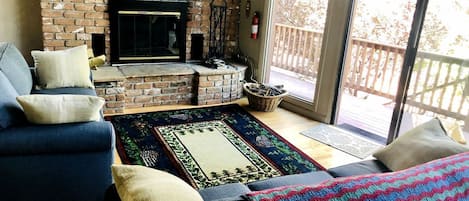 TV, fireplace, DVD player